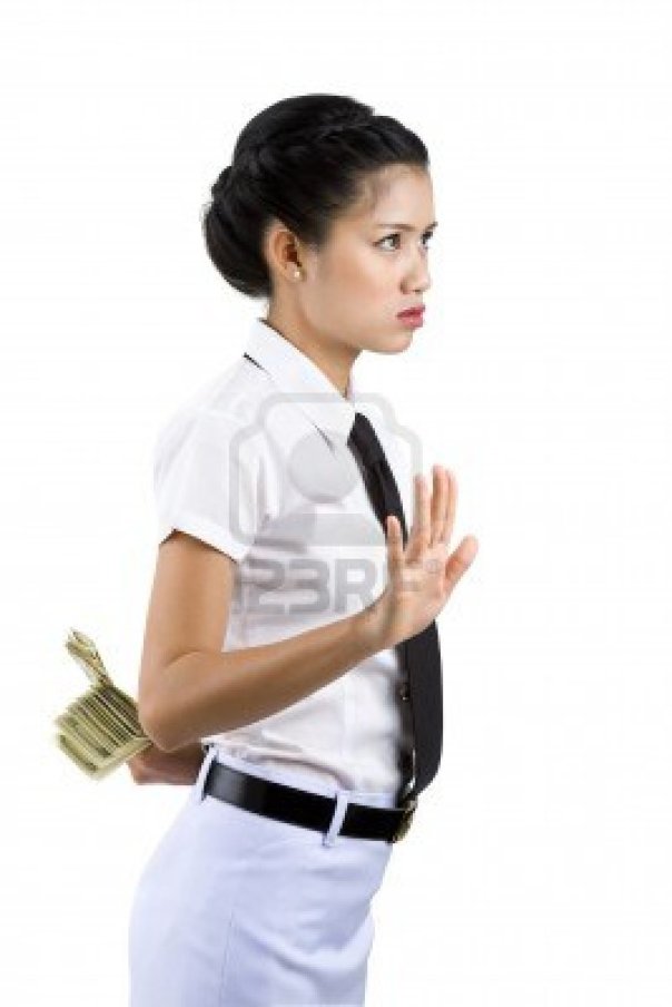 single woman hiding money